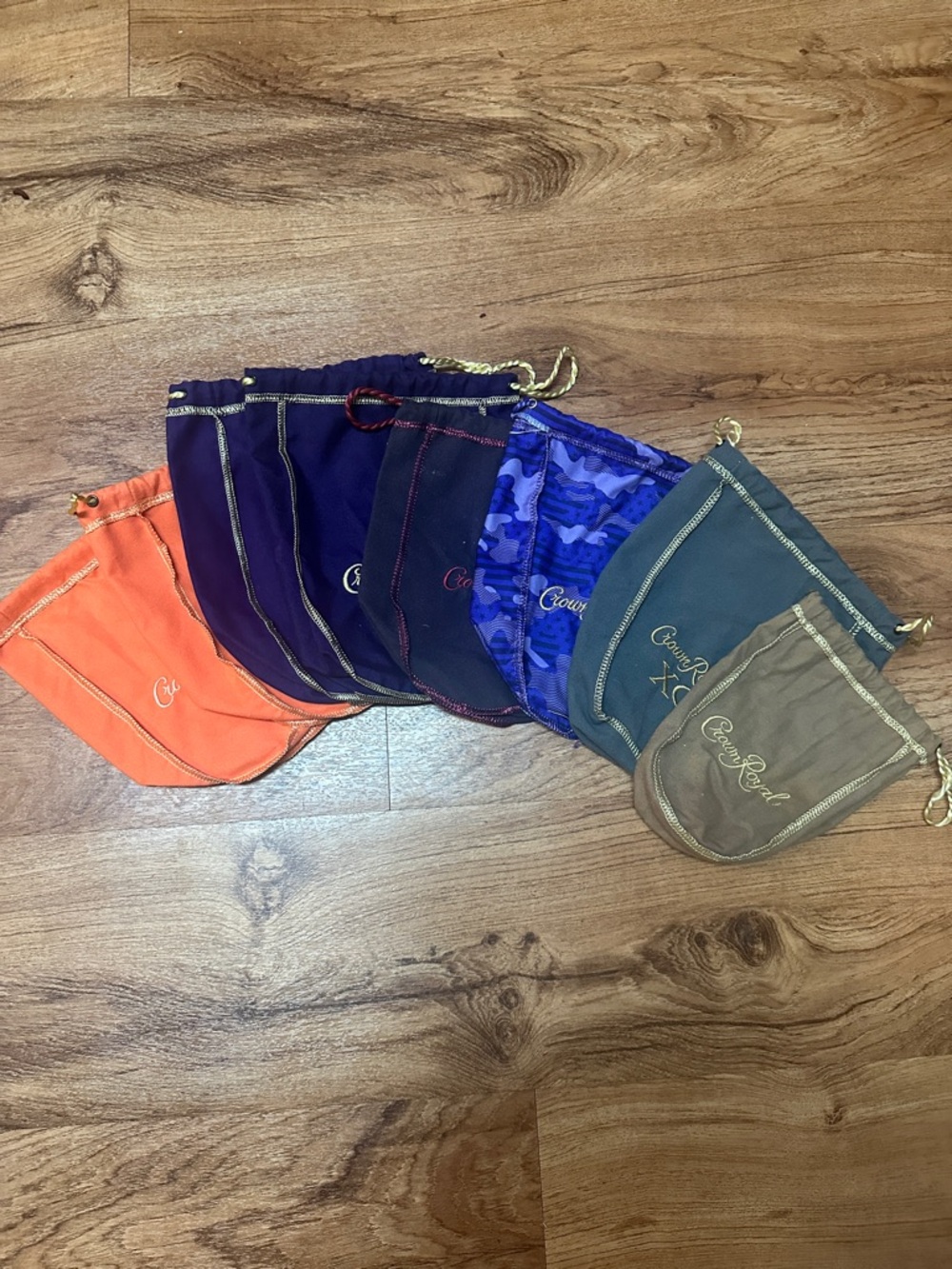 Crown Royal Assorted Velvet Drawstring Bags - Multicolor Set
